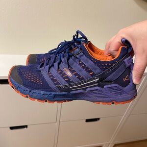 Keen Vibrant Blue and Orange Trail Shoes
